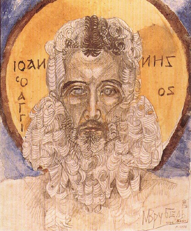 Mikhail Vrubel The head of john the Baptist Sweden oil painting art